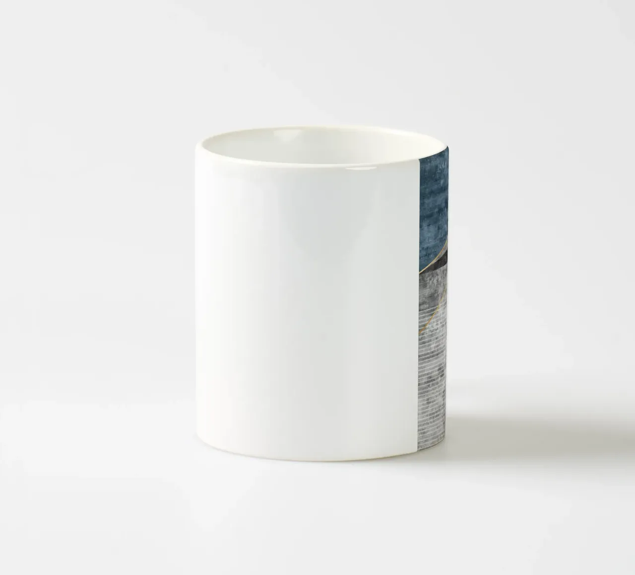 blue and black abstract art tazza in ceramica da vintageshop