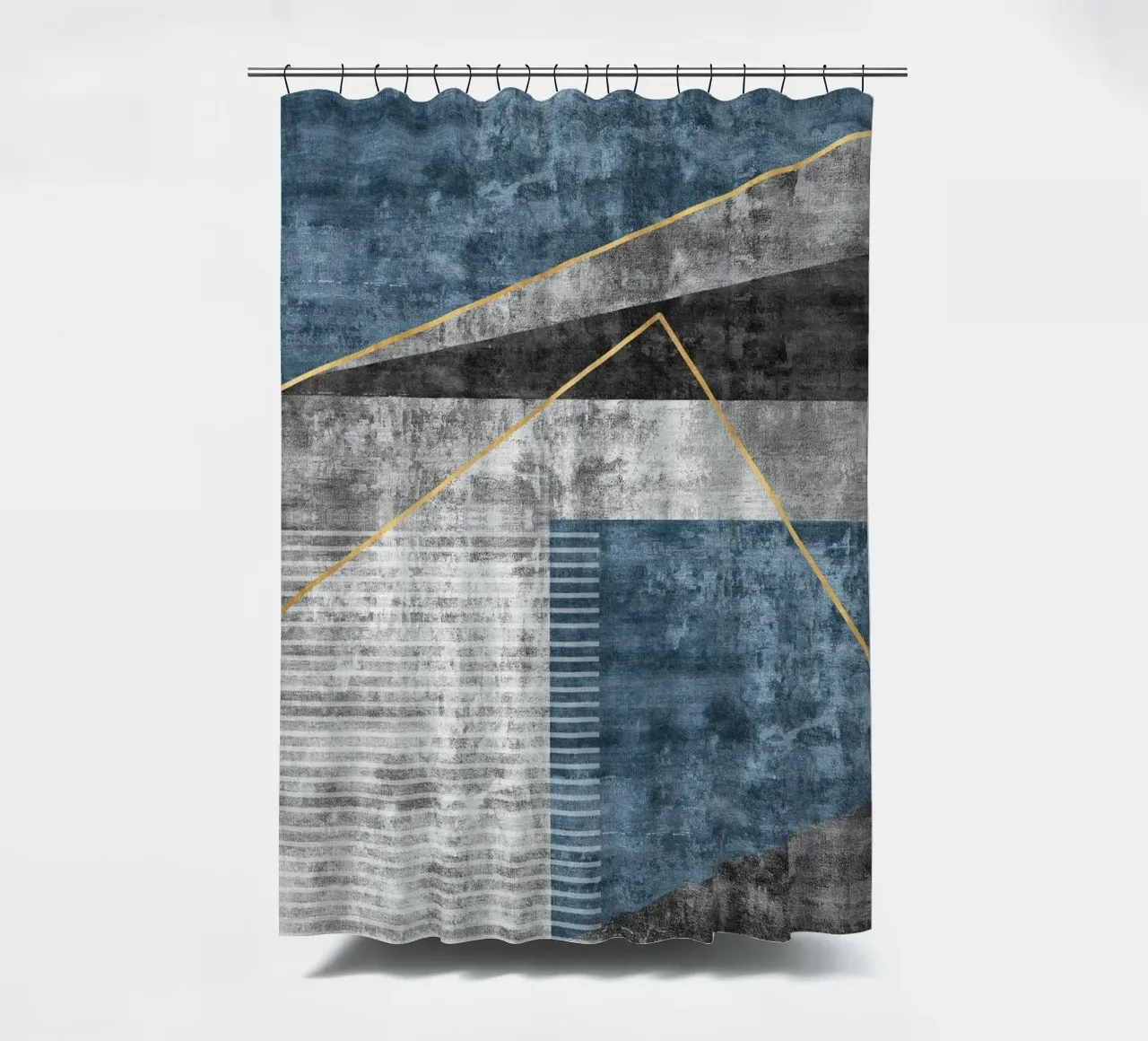 blue and black abstract art Duschvorhang von vintageshop