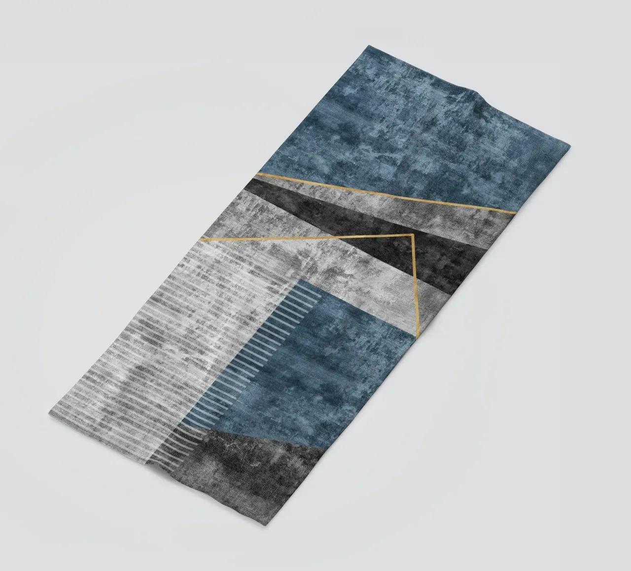 blue and black abstract art beach towel by vintageshop