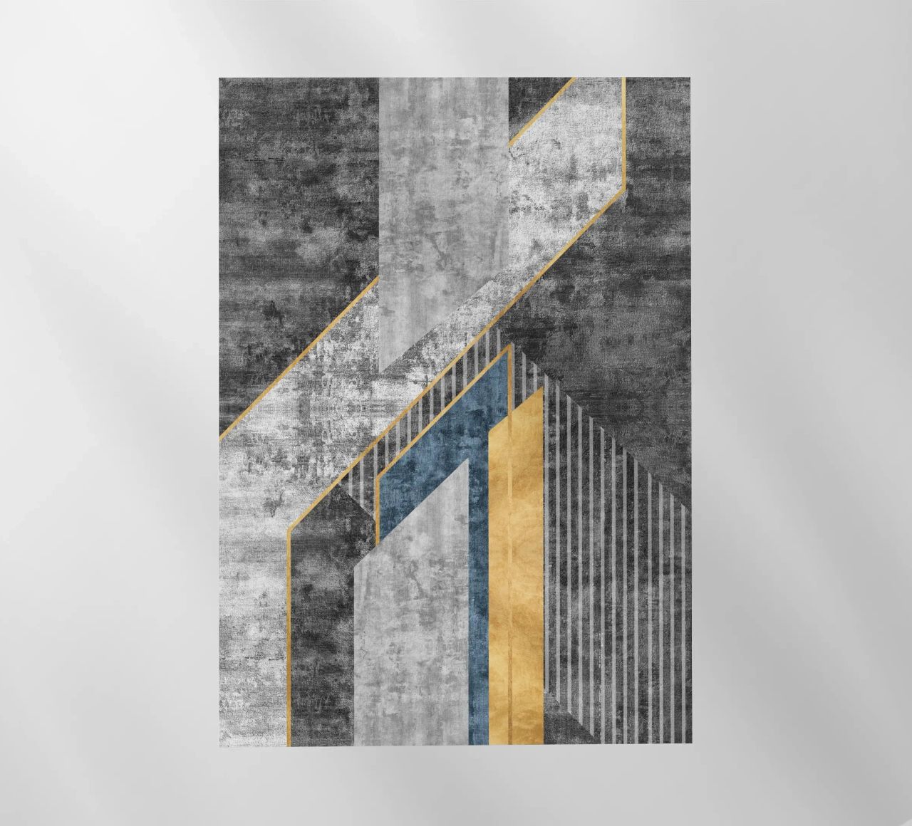 blue and black abstract art with lines pellicola backlit da vintageshop