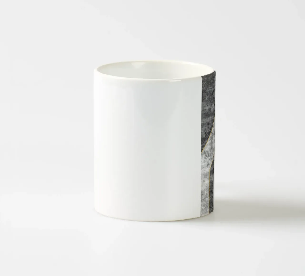 blue and black abstract art with lines Keramik Tasse von vintageshop