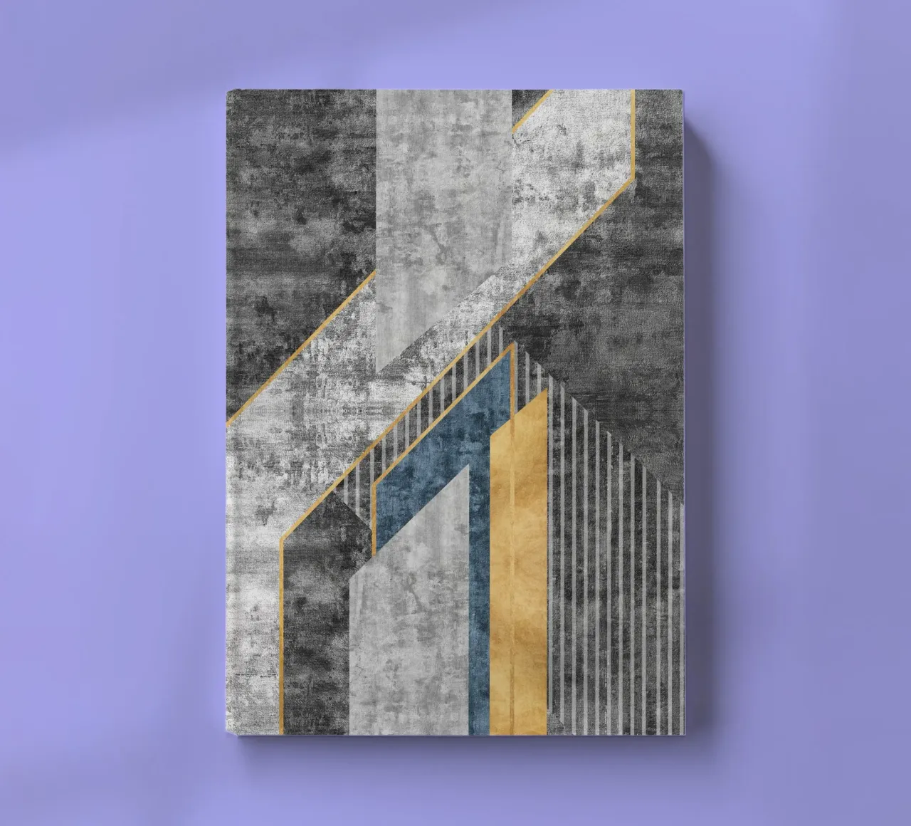 blue and black abstract art with lines notebook by vintageshop