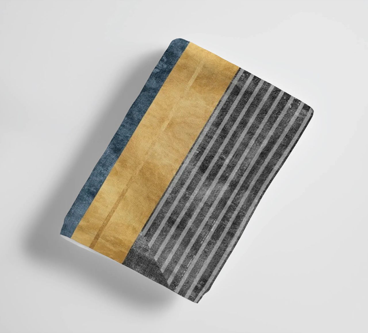 blue and black abstract art with lines asciugamano da bagno da vintageshop