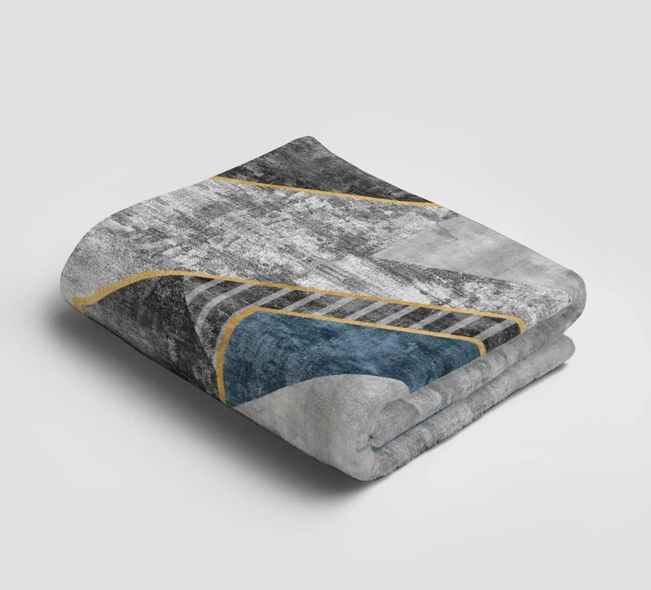 blue and black abstract art with lines asciugamano da bagno da vintageshop
