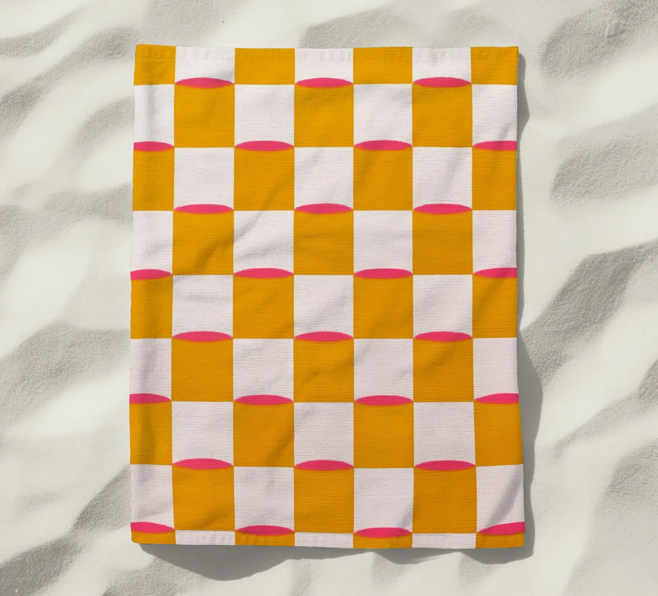 Quadrati e linee telo mare da Carinaprint