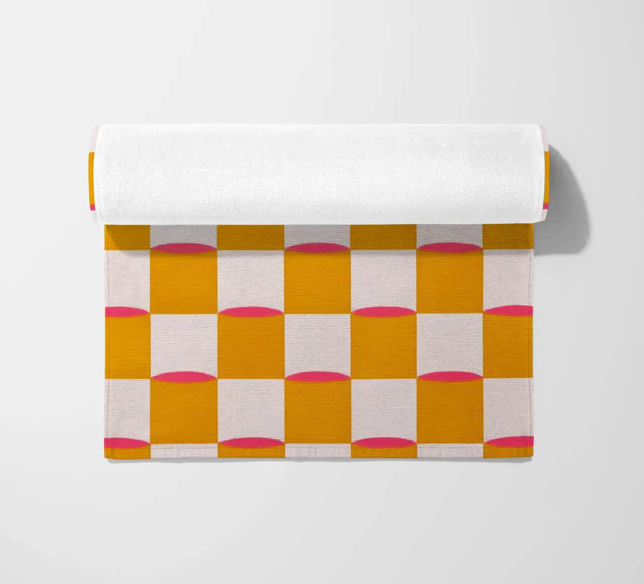 Quadrati e linee telo mare da Carinaprint