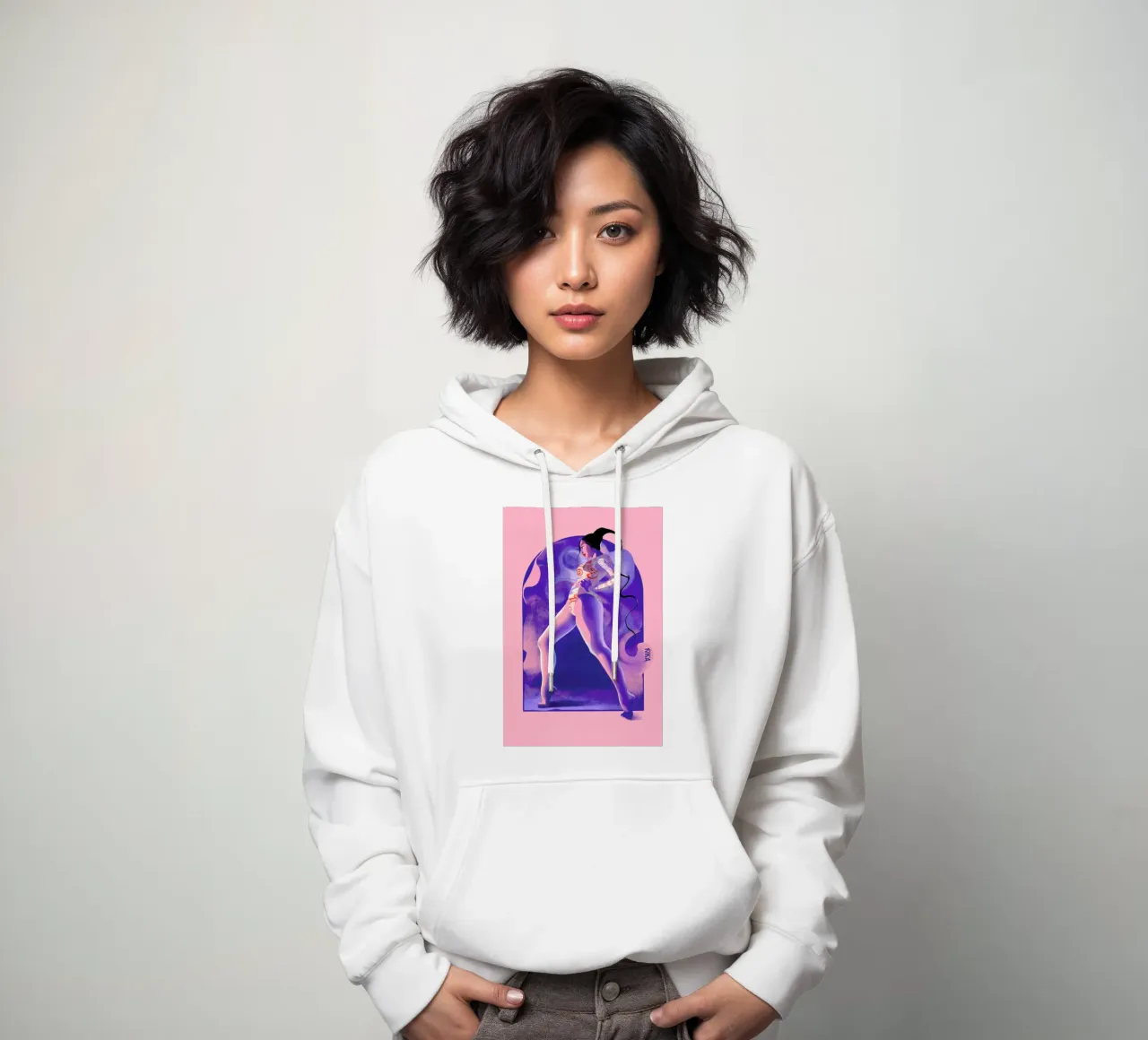 Fearless felpa con cappuccio da Kika illu