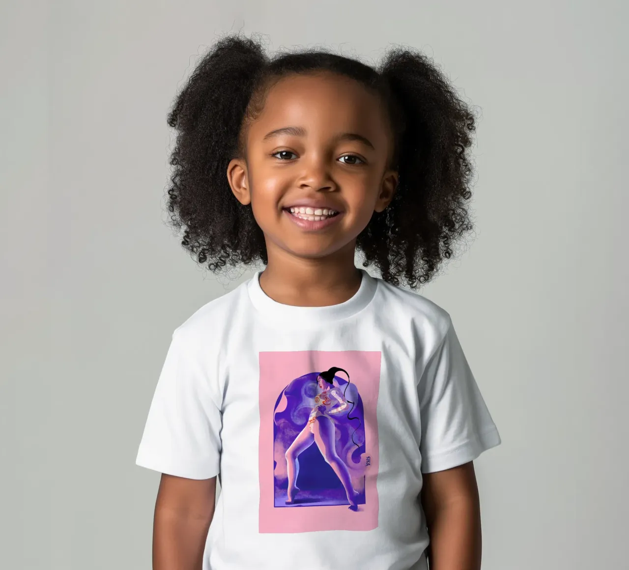 Fearless kinder t-shirt van Kika illu