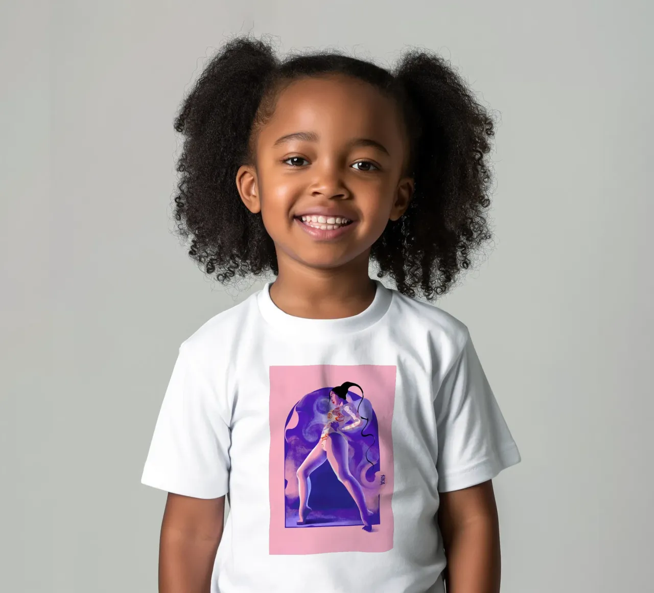 Fearless kinder t-shirt van Kika illu