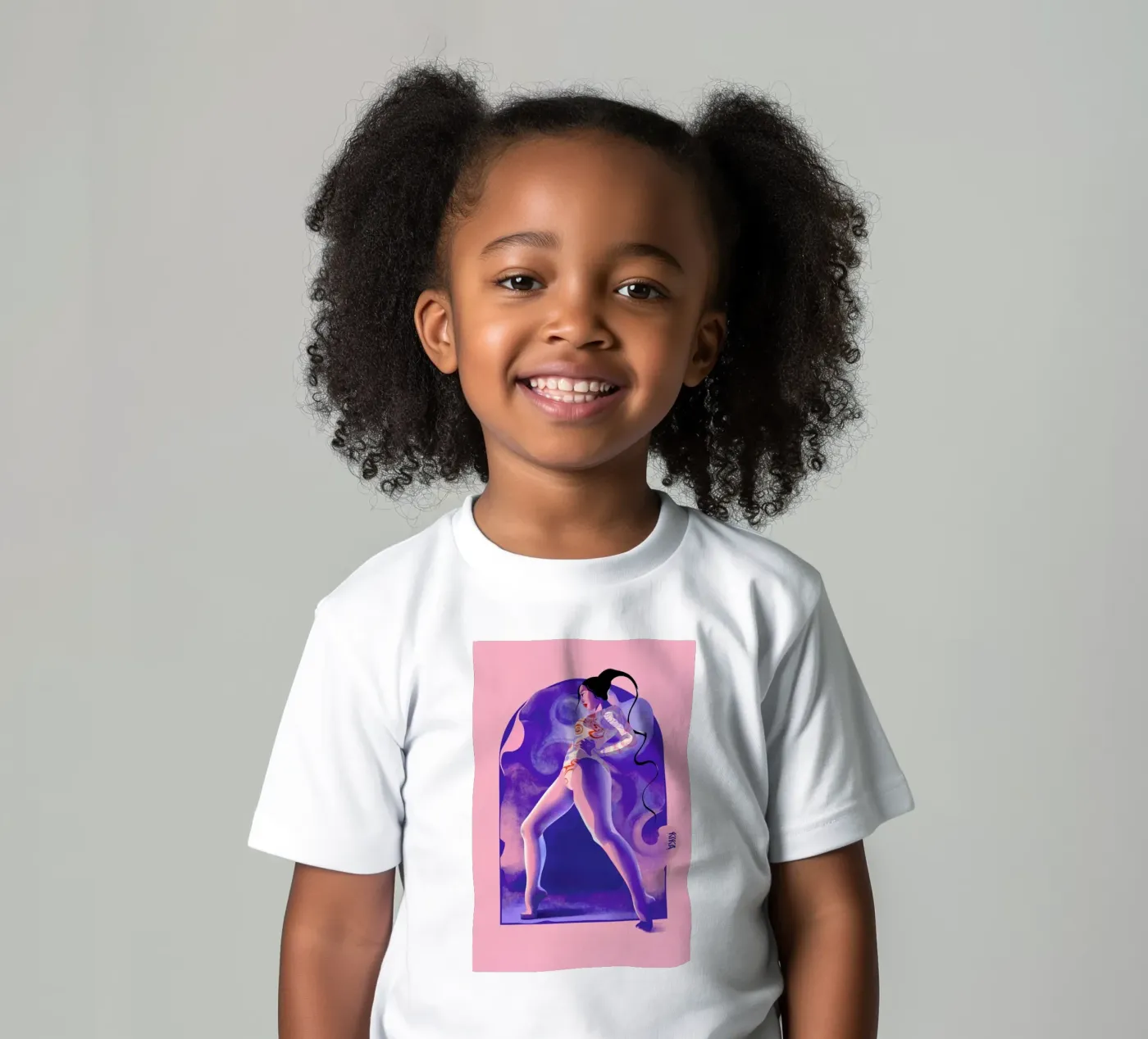 Fearless kinder t-shirt van Kika illu