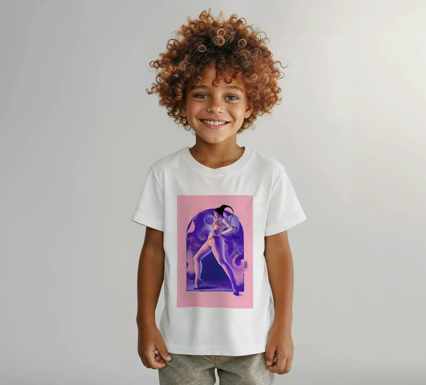 Fearless kinder t-shirt van Kika illu