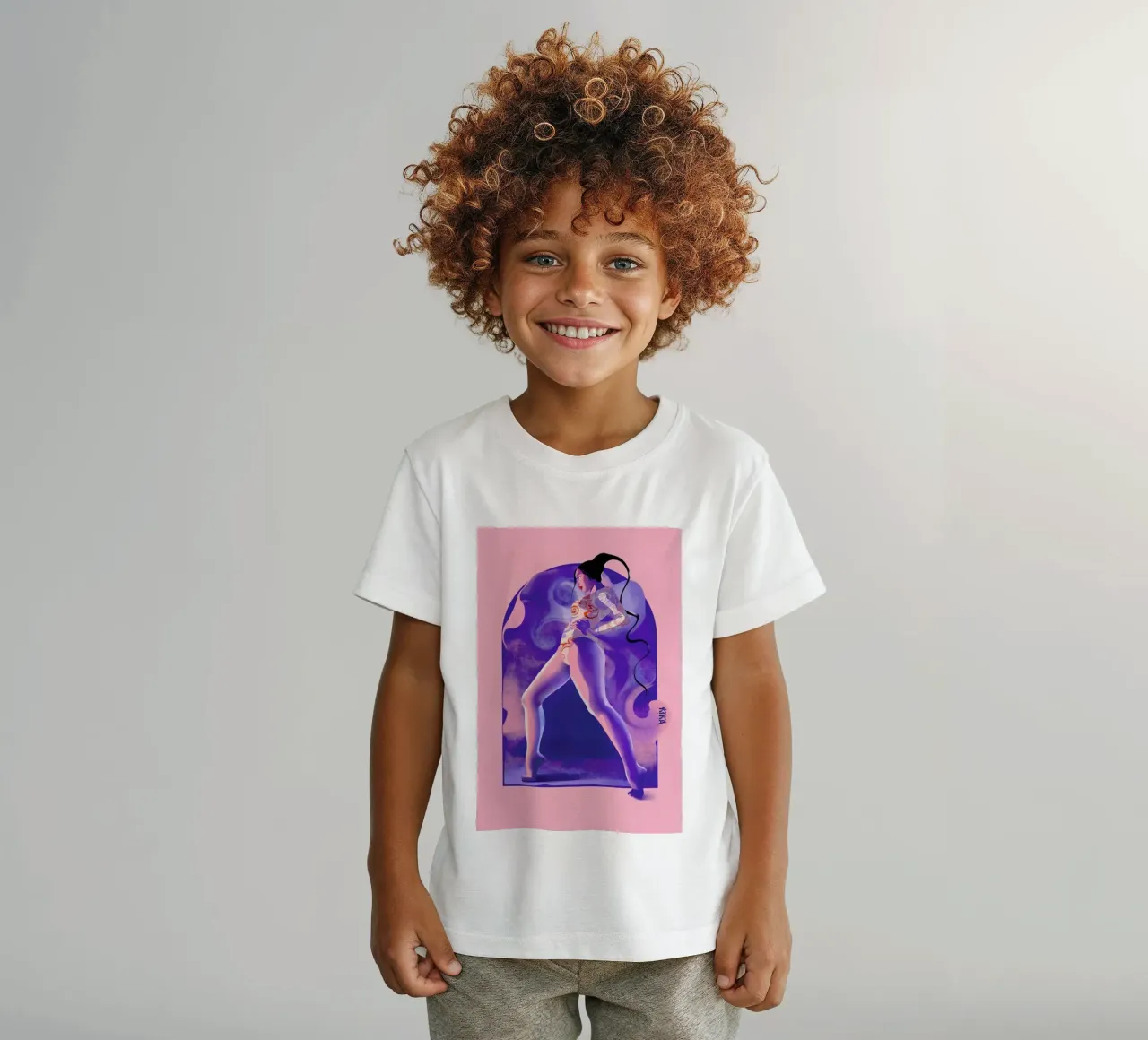 Fearless kinder t-shirt van Kika illu