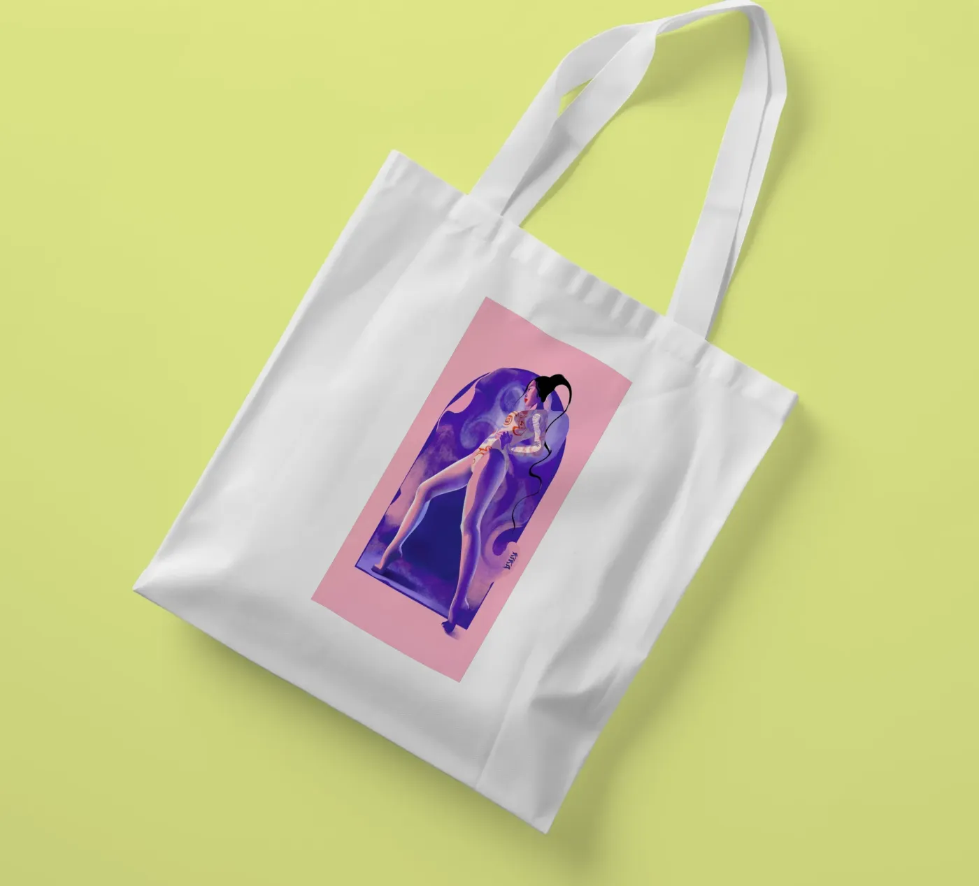Fearless tote bag by Kika illu