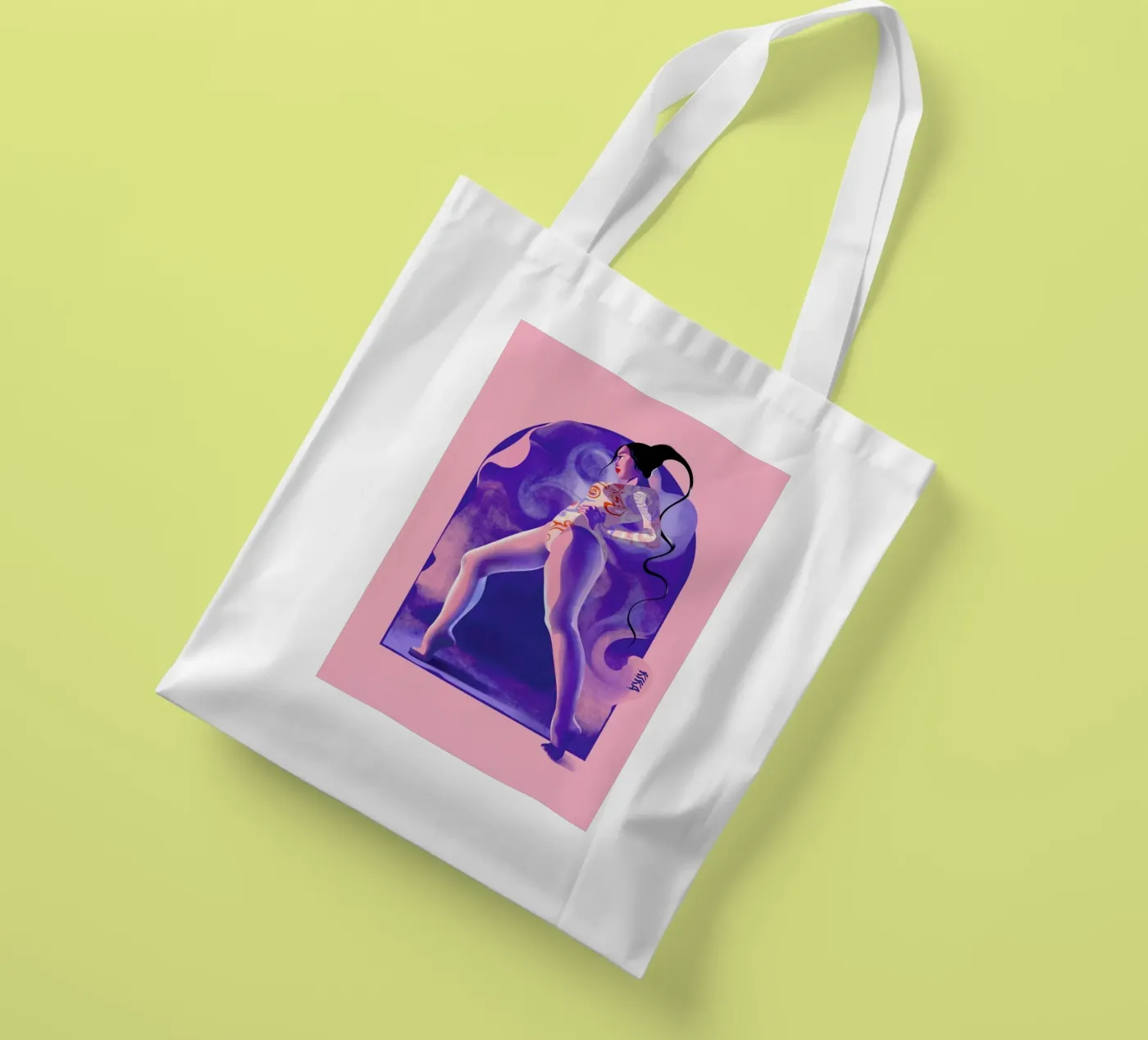 Fearless tote bag by Kika illu