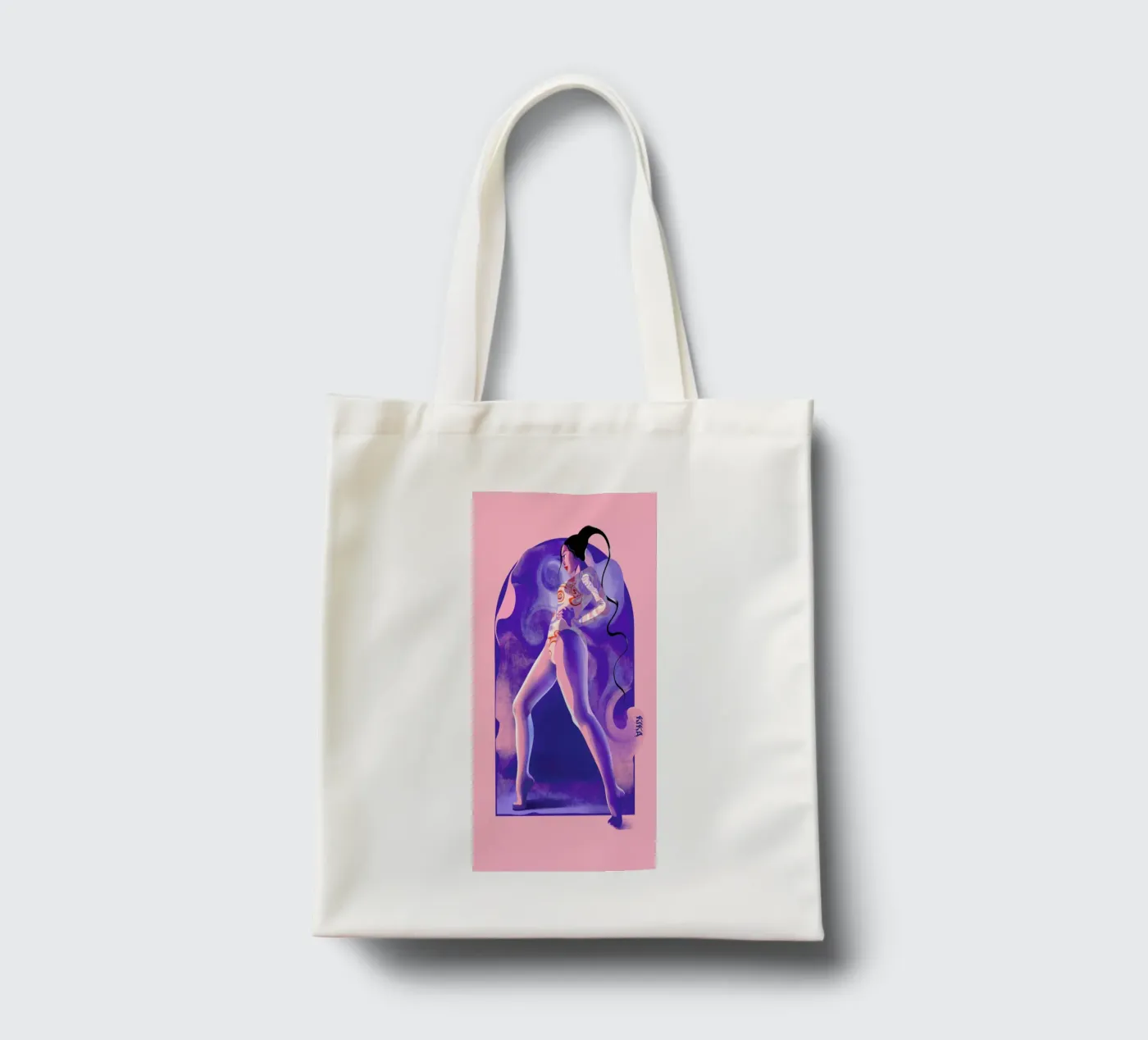 Fearless tote bag by Kika illu
