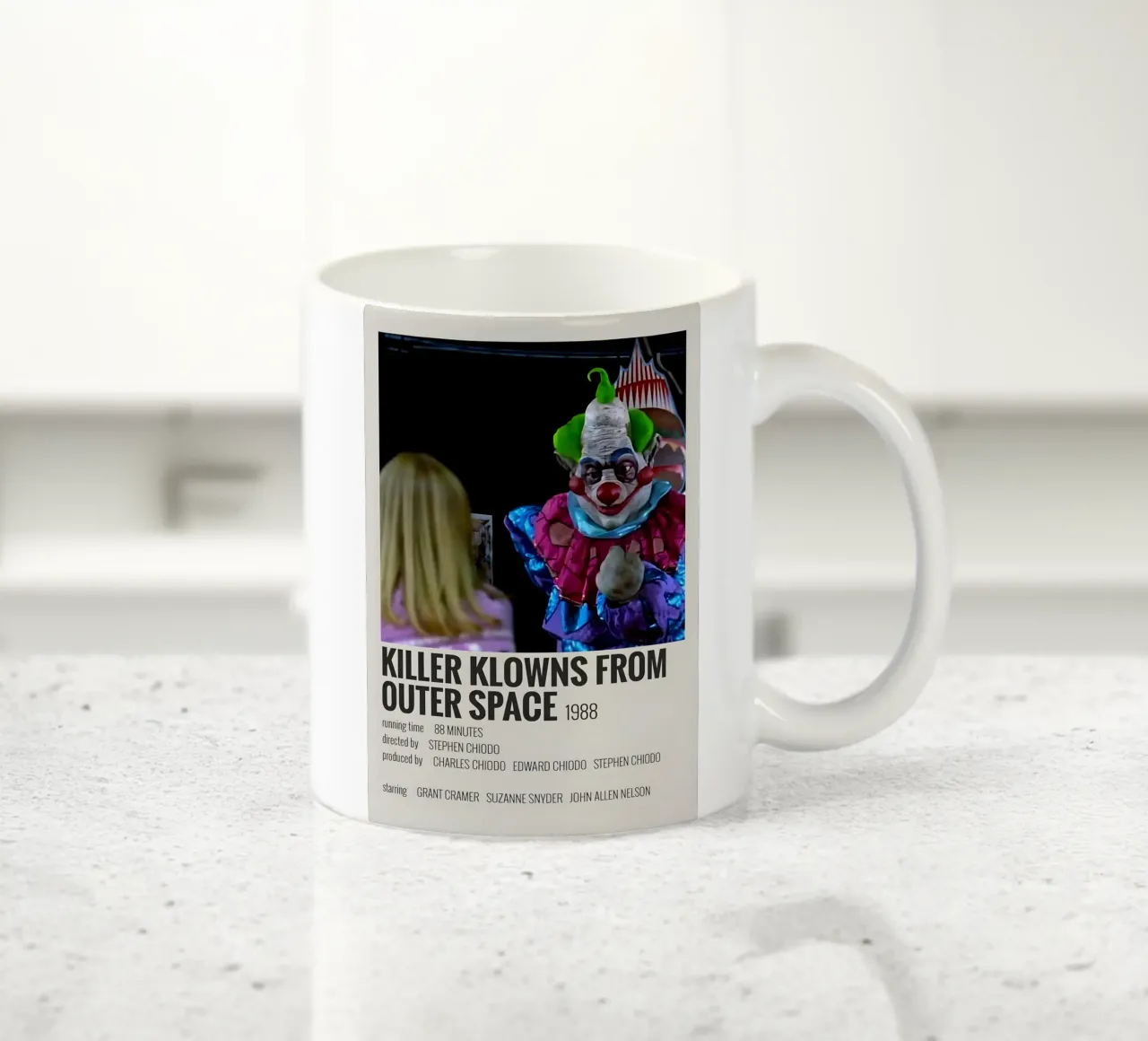 KILLER KLOWNS FROM OUTER SPACE 1988 tazza in ceramica da MVFminimalist