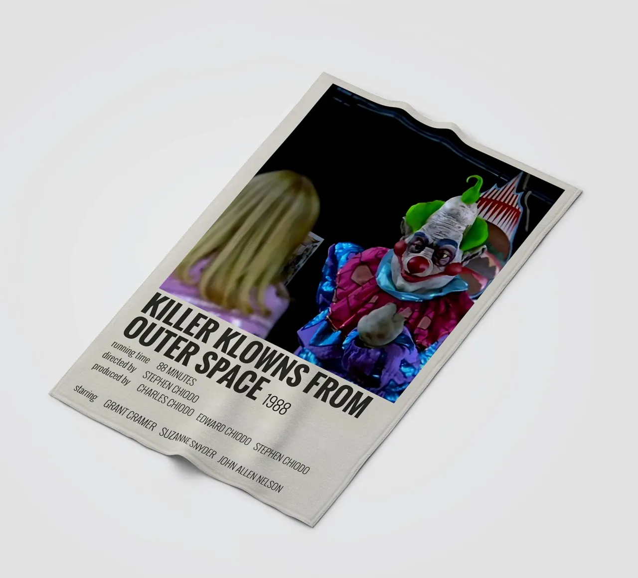KILLER KLOWNS FROM OUTER SPACE 1988 coperta in pile da MVFminimalist