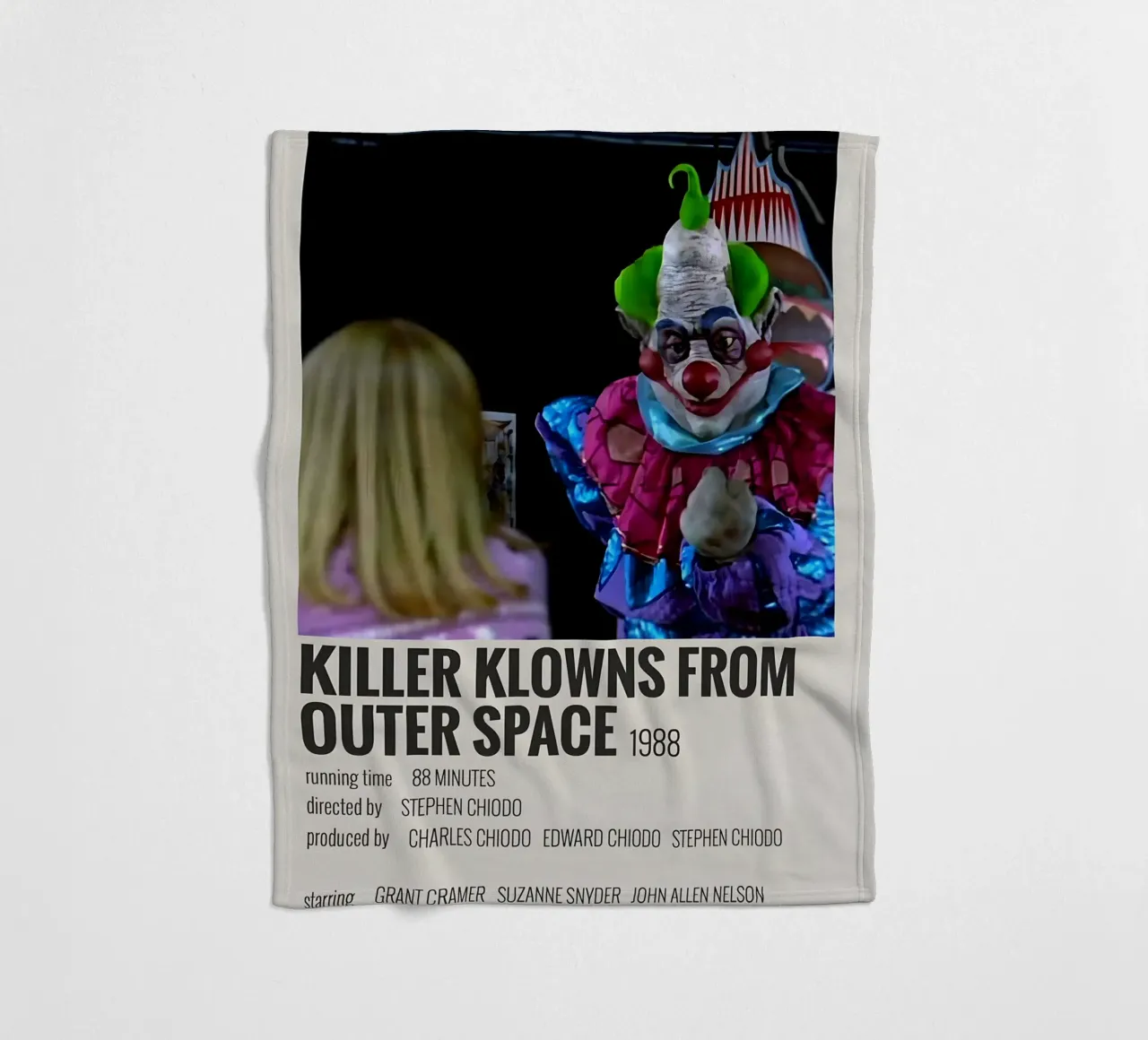 KILLER KLOWNS FROM OUTER SPACE 1988 coperta in pile da MVFminimalist