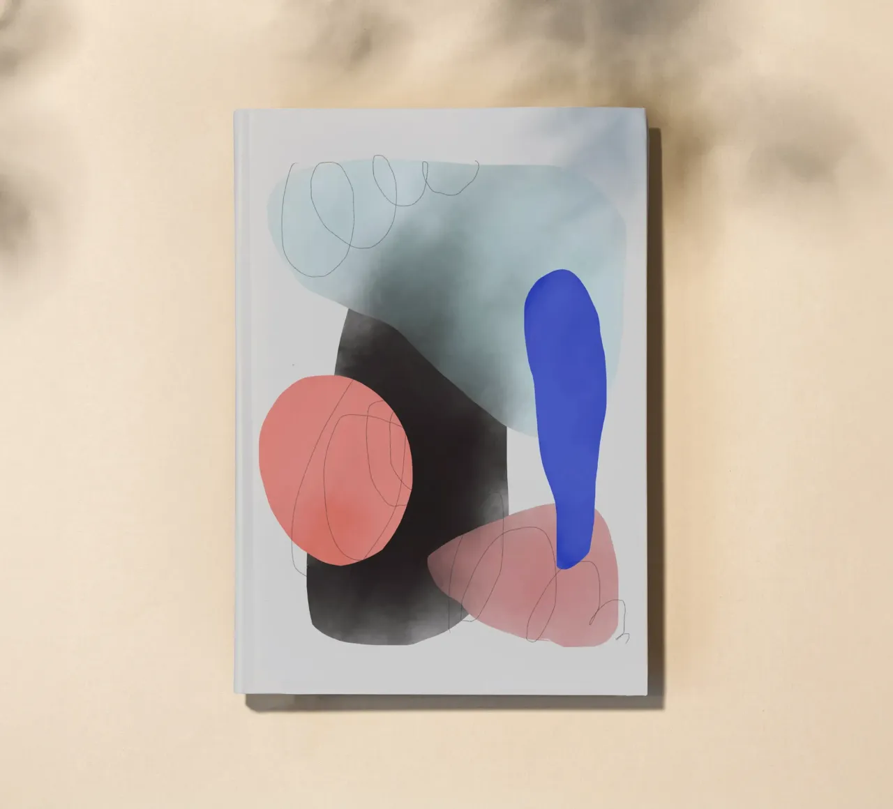 Watercolor organic abstract 02 notebook by Little Dean