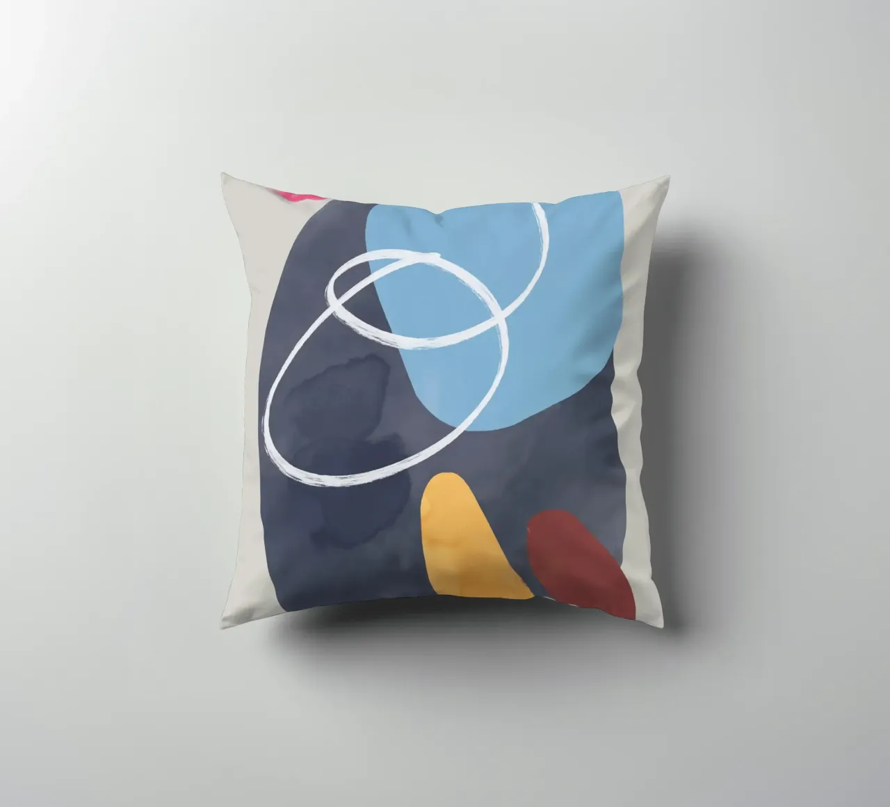 Aquarell organisch abstrakt 05 Kissen von Little Dean