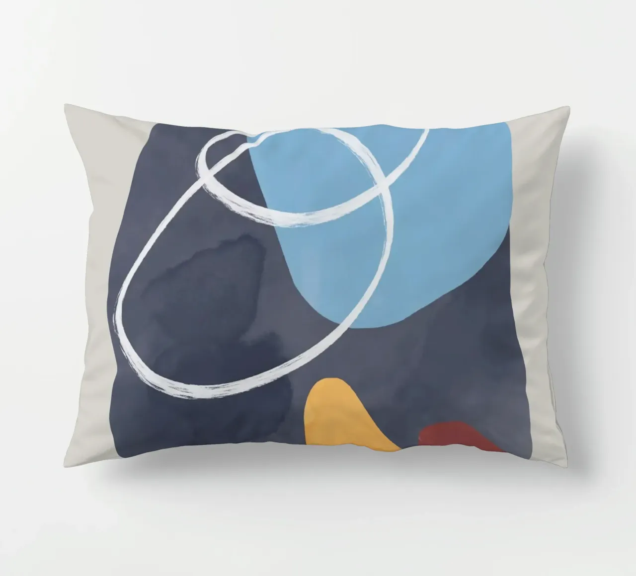 Aquarell organisch abstrakt 05 Kissen von Little Dean