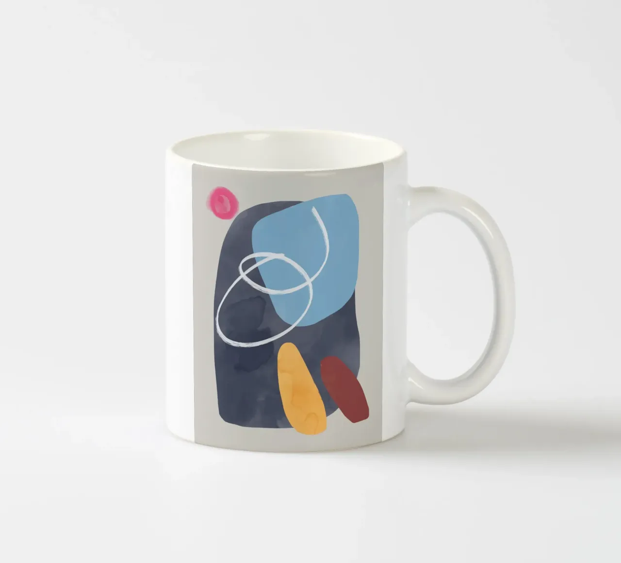 Acquerello organico astratto 05 tazza in ceramica da Little Dean