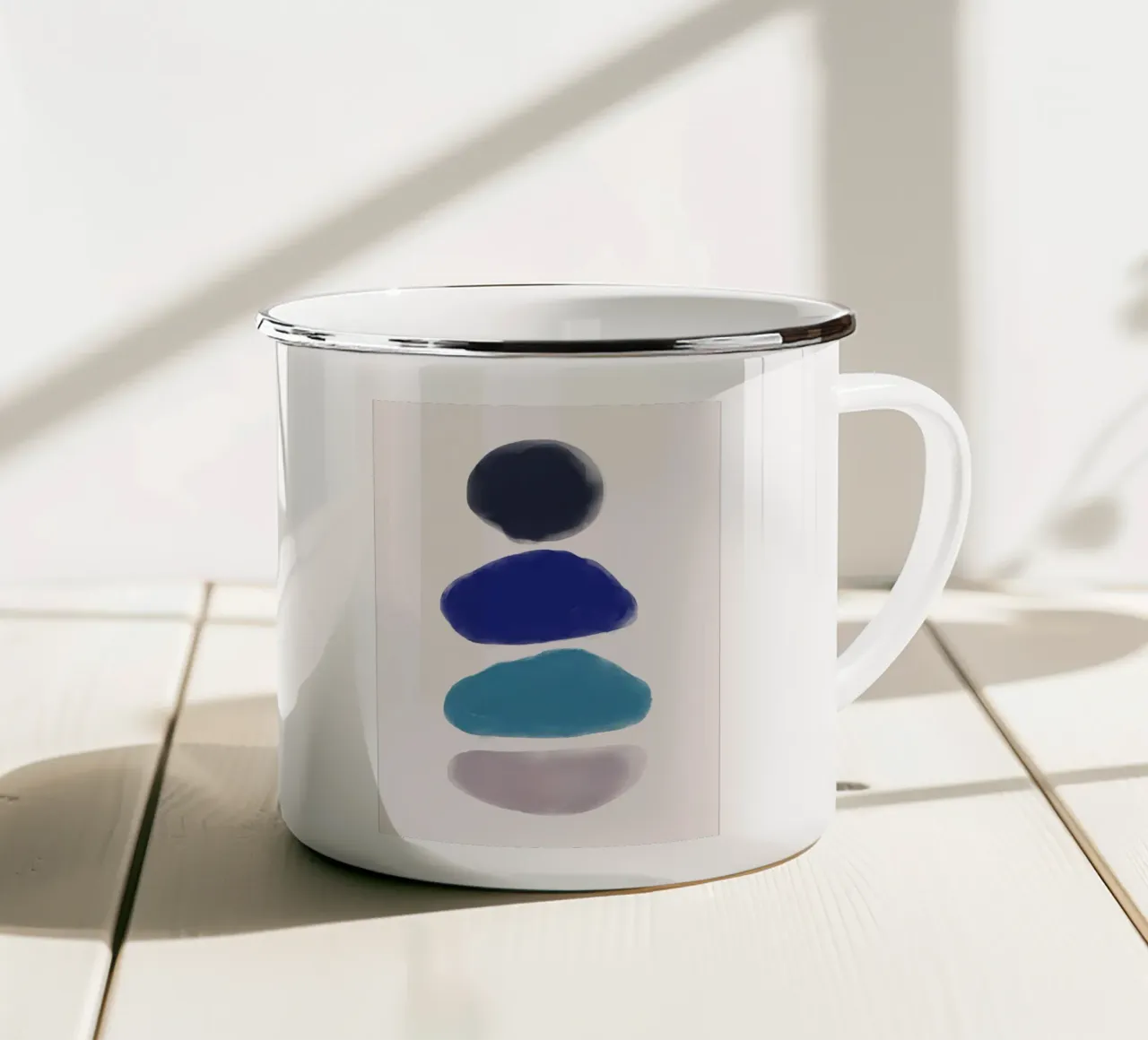 Acquerello organico astratto minimale tazza in smalto da Little Dean
