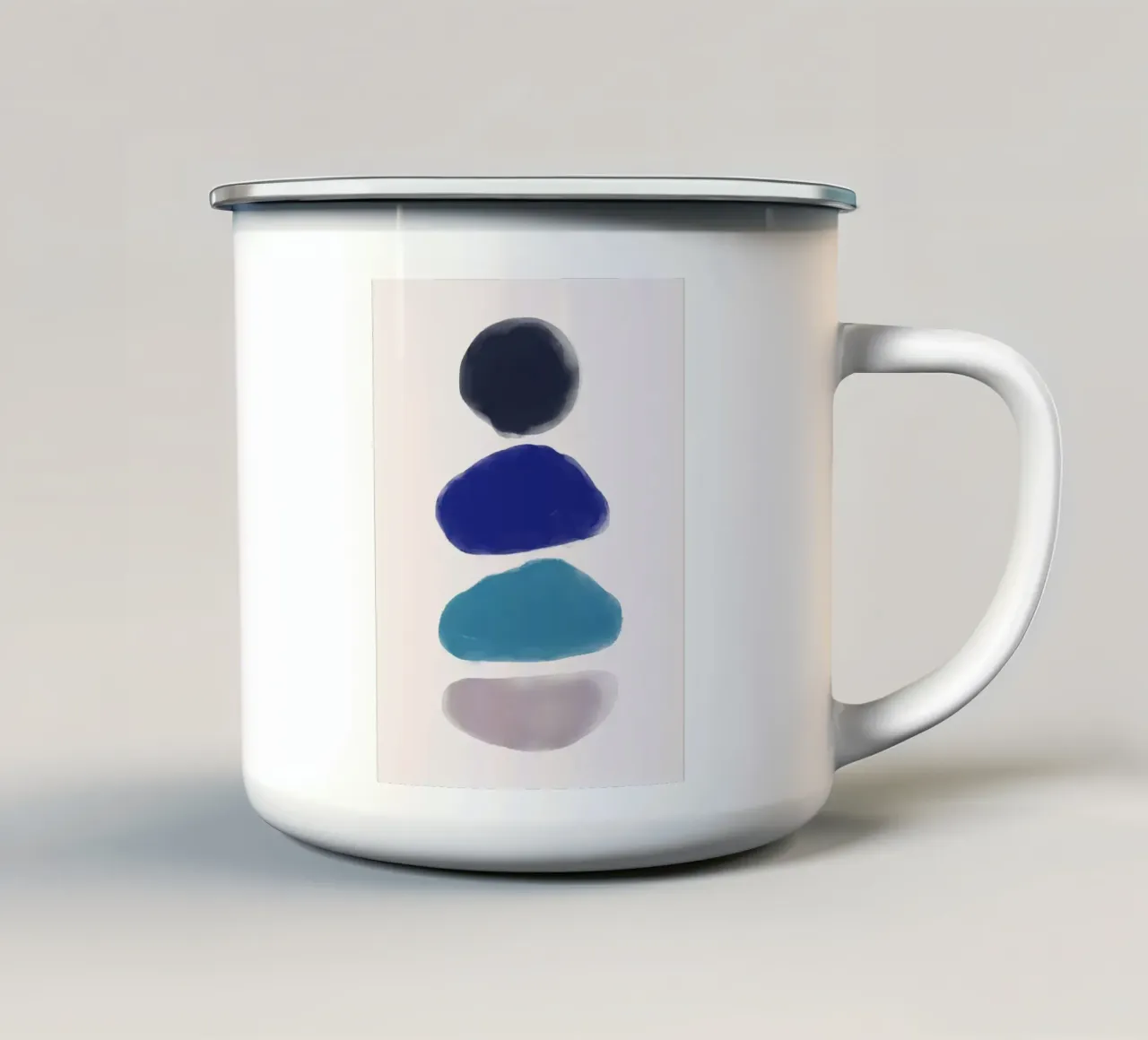 Acquerello organico astratto minimale tazza in smalto da Little Dean