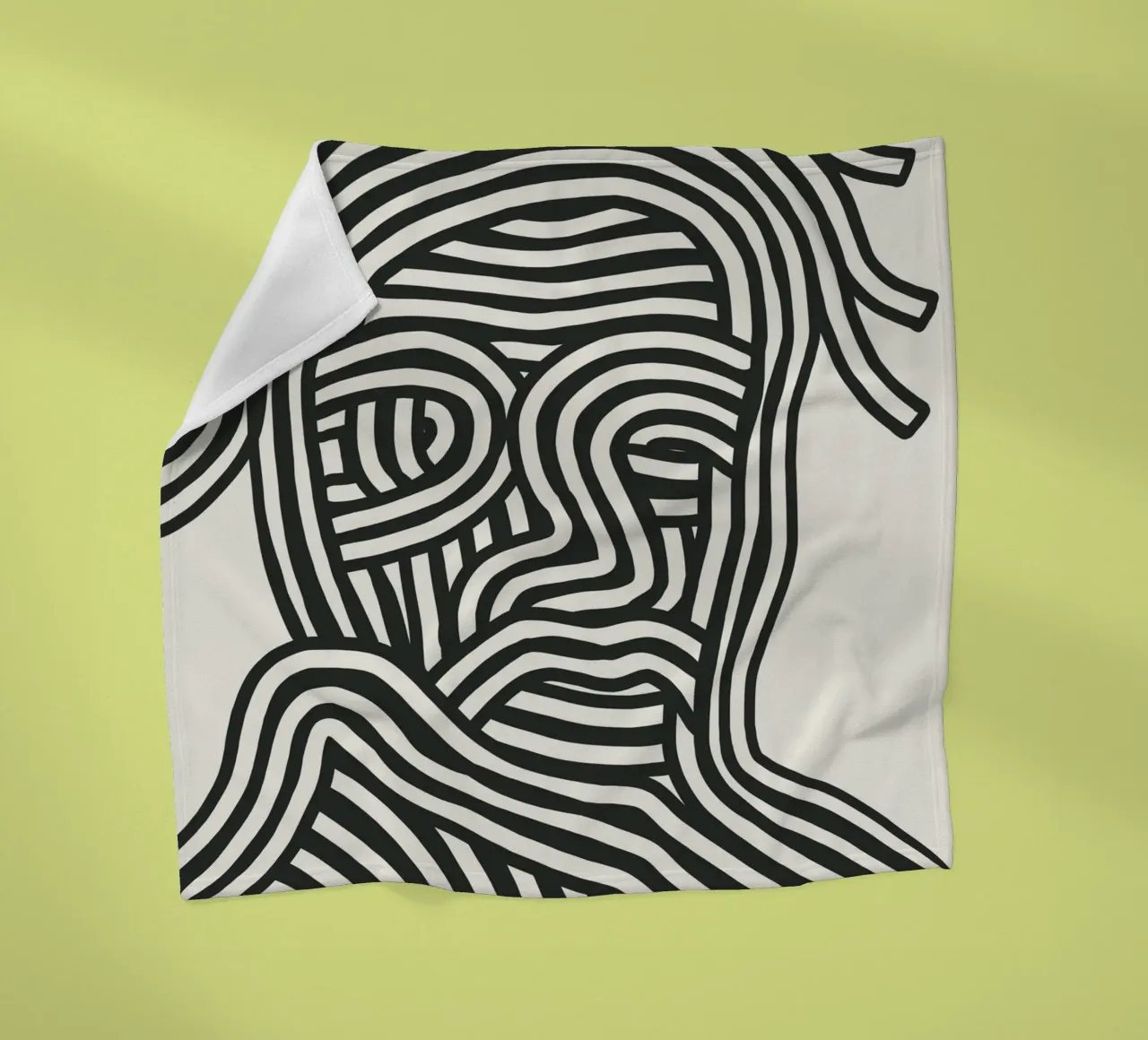 Ritratto di pirata in line art coperta in pile da Little Dean