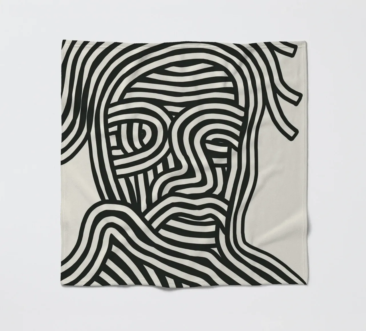 Ritratto di pirata in line art coperta in pile da Little Dean