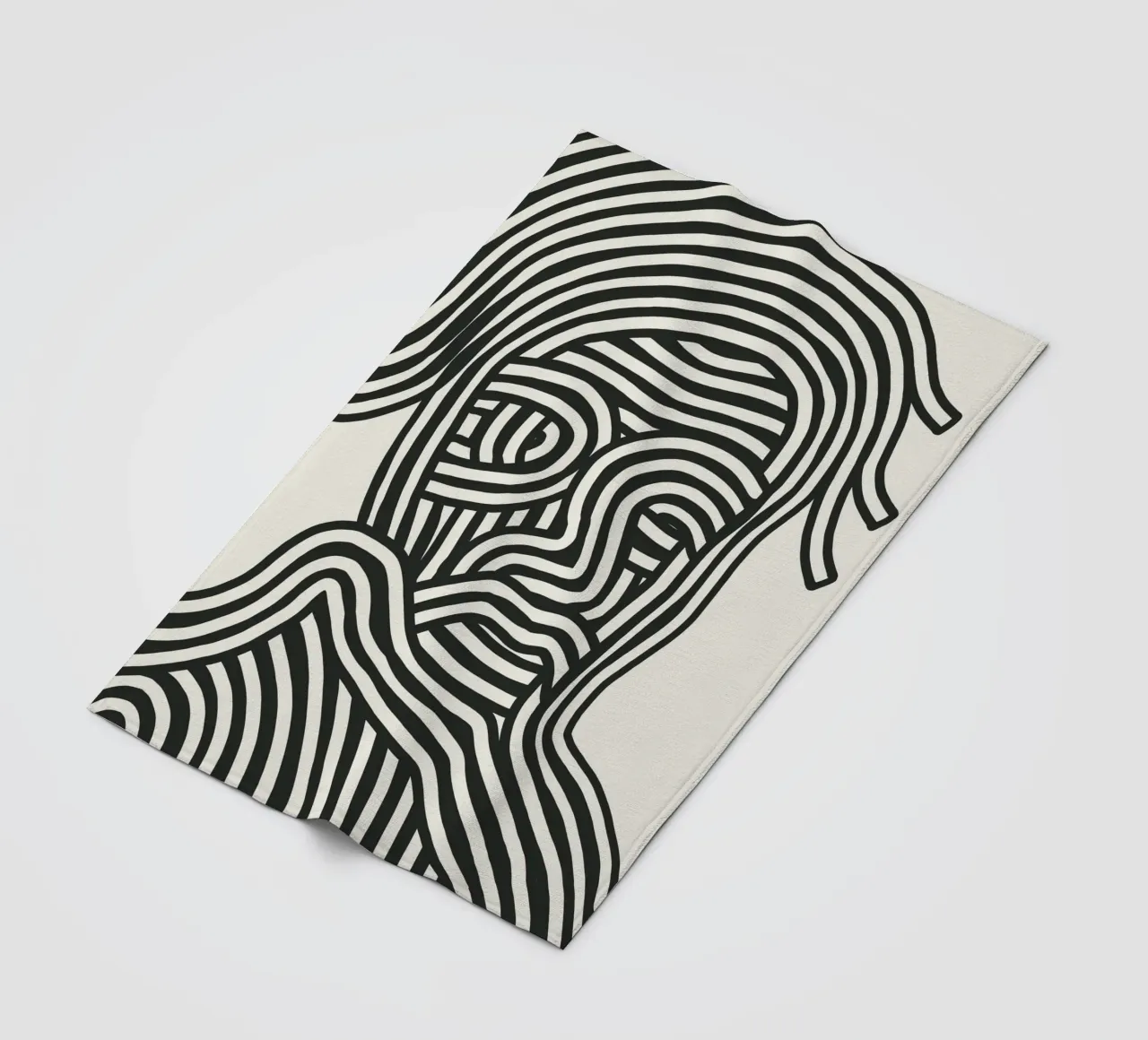Ritratto di pirata in line art coperta in pile da Little Dean