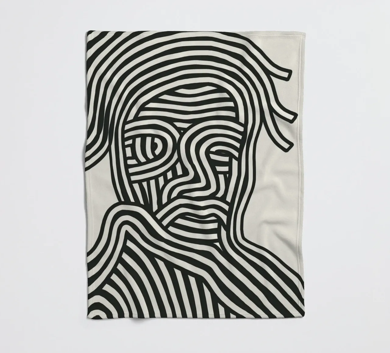 Ritratto di pirata in line art coperta in pile da Little Dean