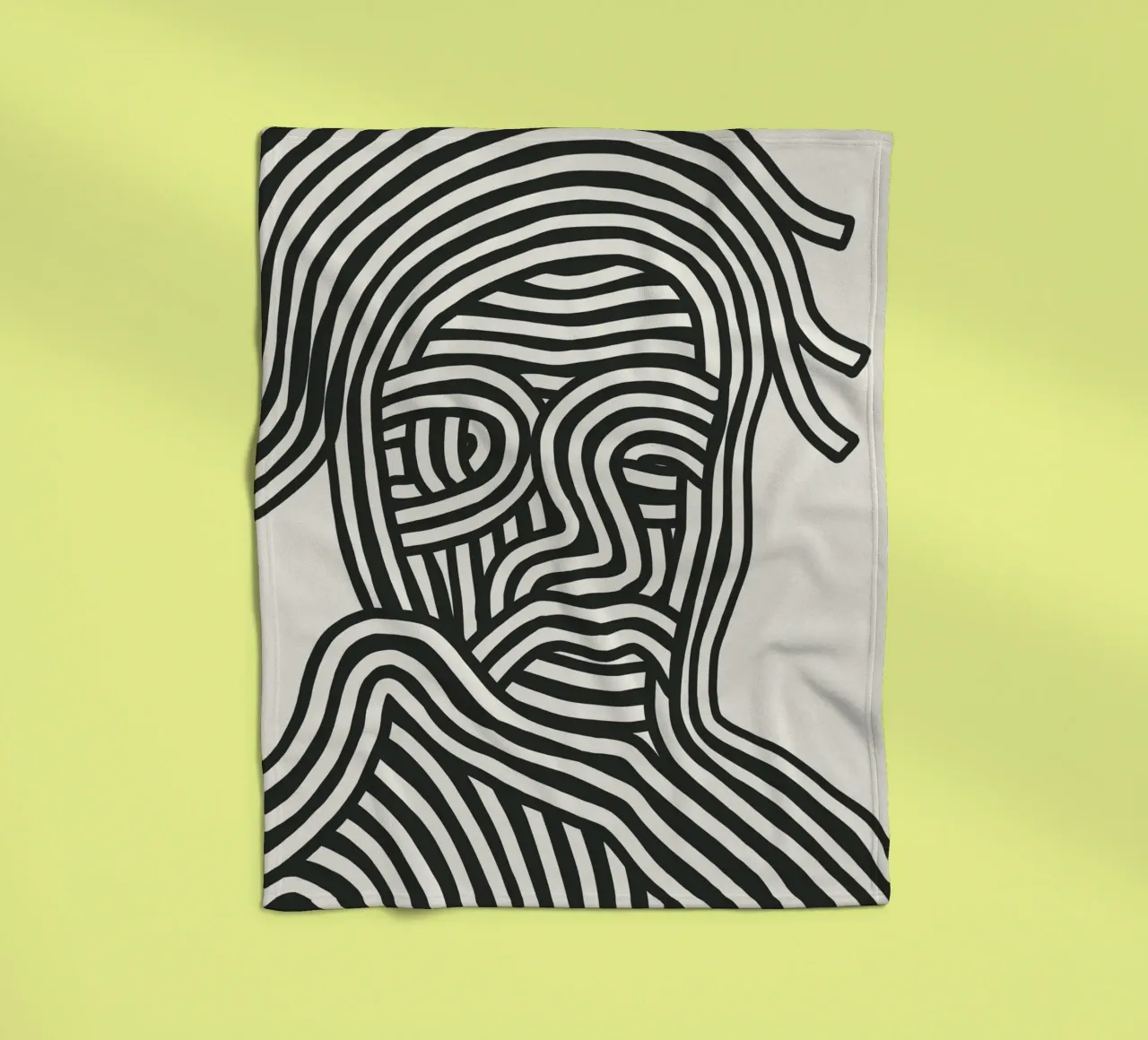Ritratto di pirata in line art coperta in pile da Little Dean