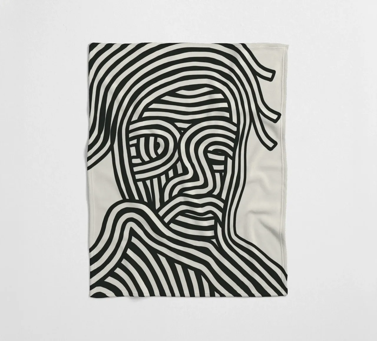 Ritratto di pirata in line art coperta in pile da Little Dean