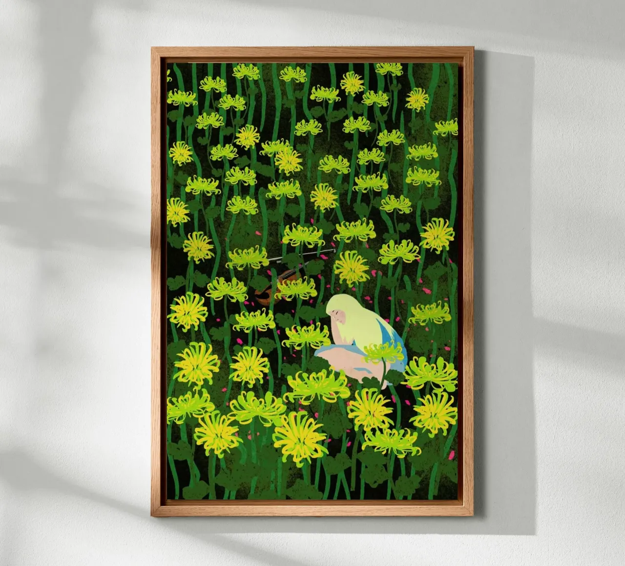 Falling On Melody canvas met Baklijst van Duong Tu Tran