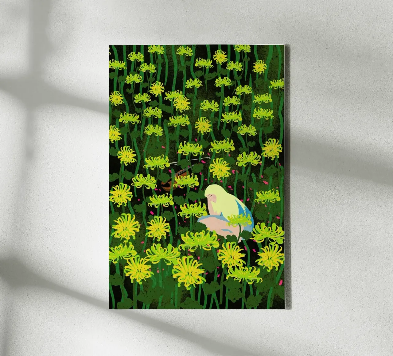 Falling On Melody canvas met Baklijst van Duong Tu Tran