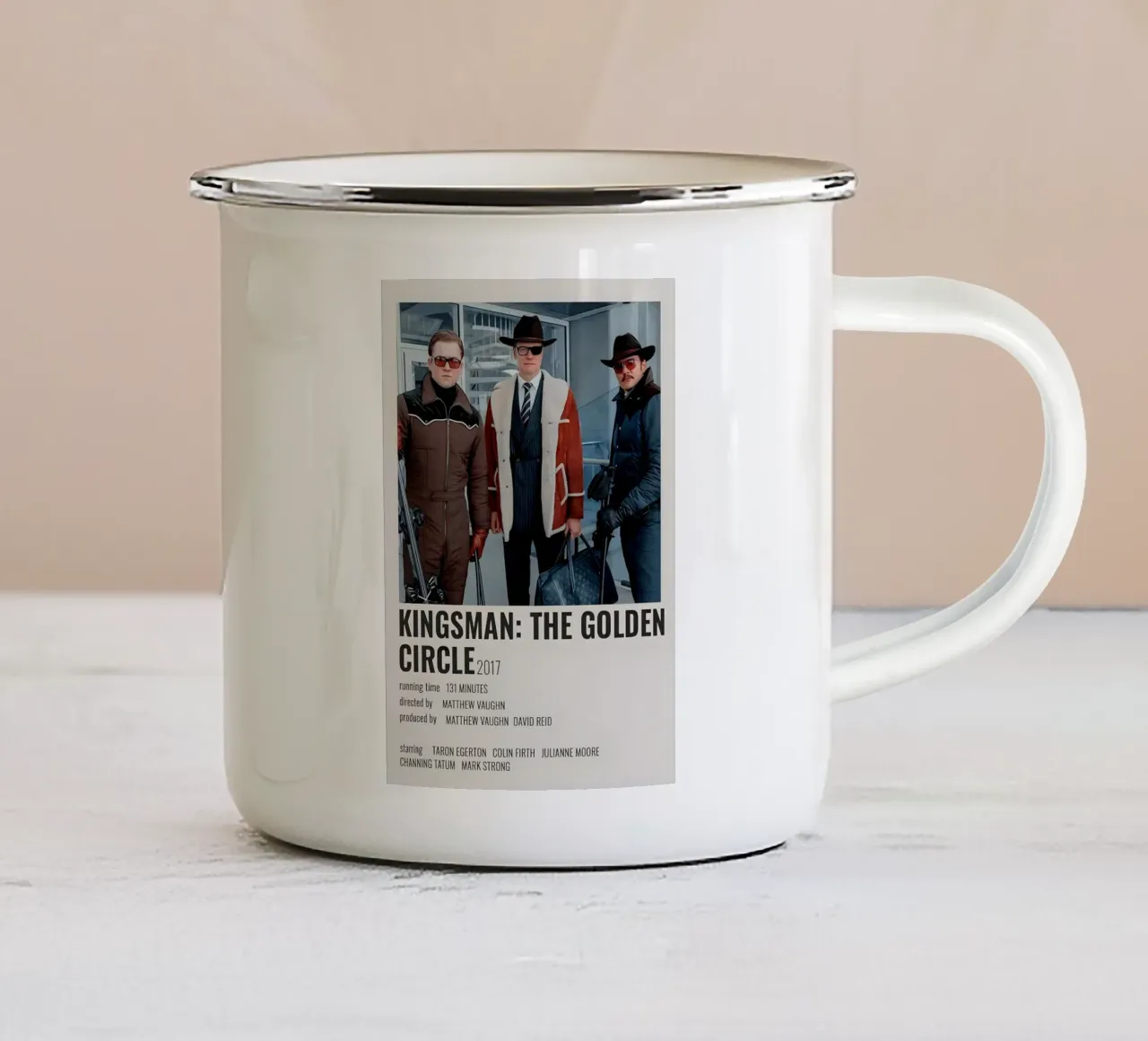 KINGSMAN THE GOLDEN CIRCLE 2017 tazza in smalto da MVFminimalist