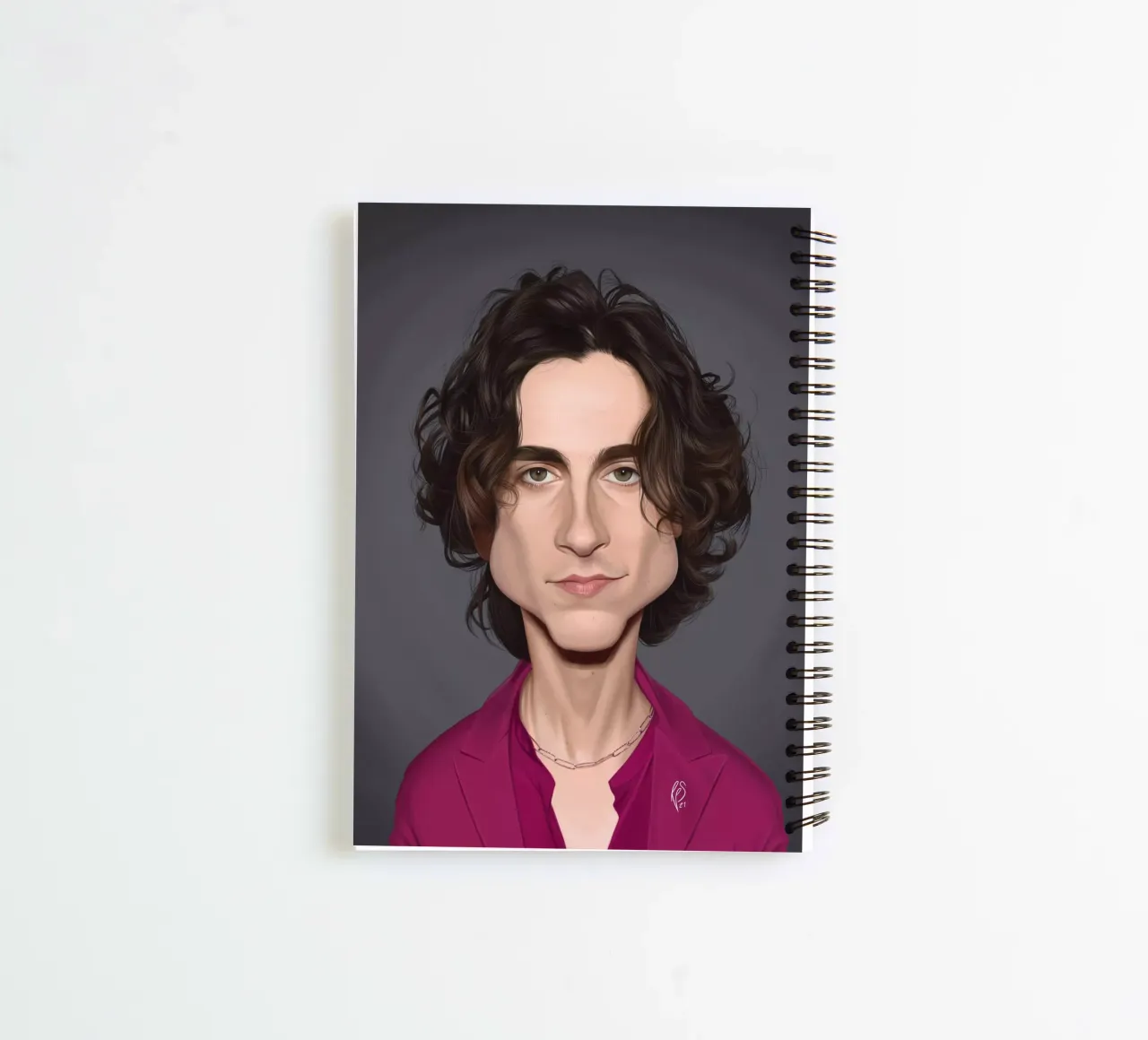 Timothee Chalamet spiral notebook by Rob Art | Illustration