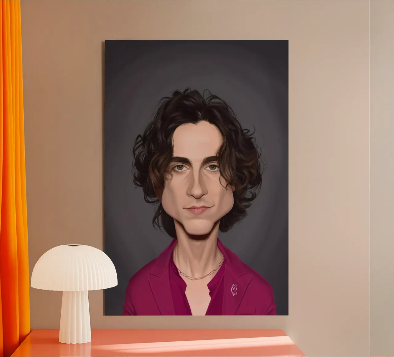 Timothee Chalamet alluminio dibond da Rob Art | Illustration