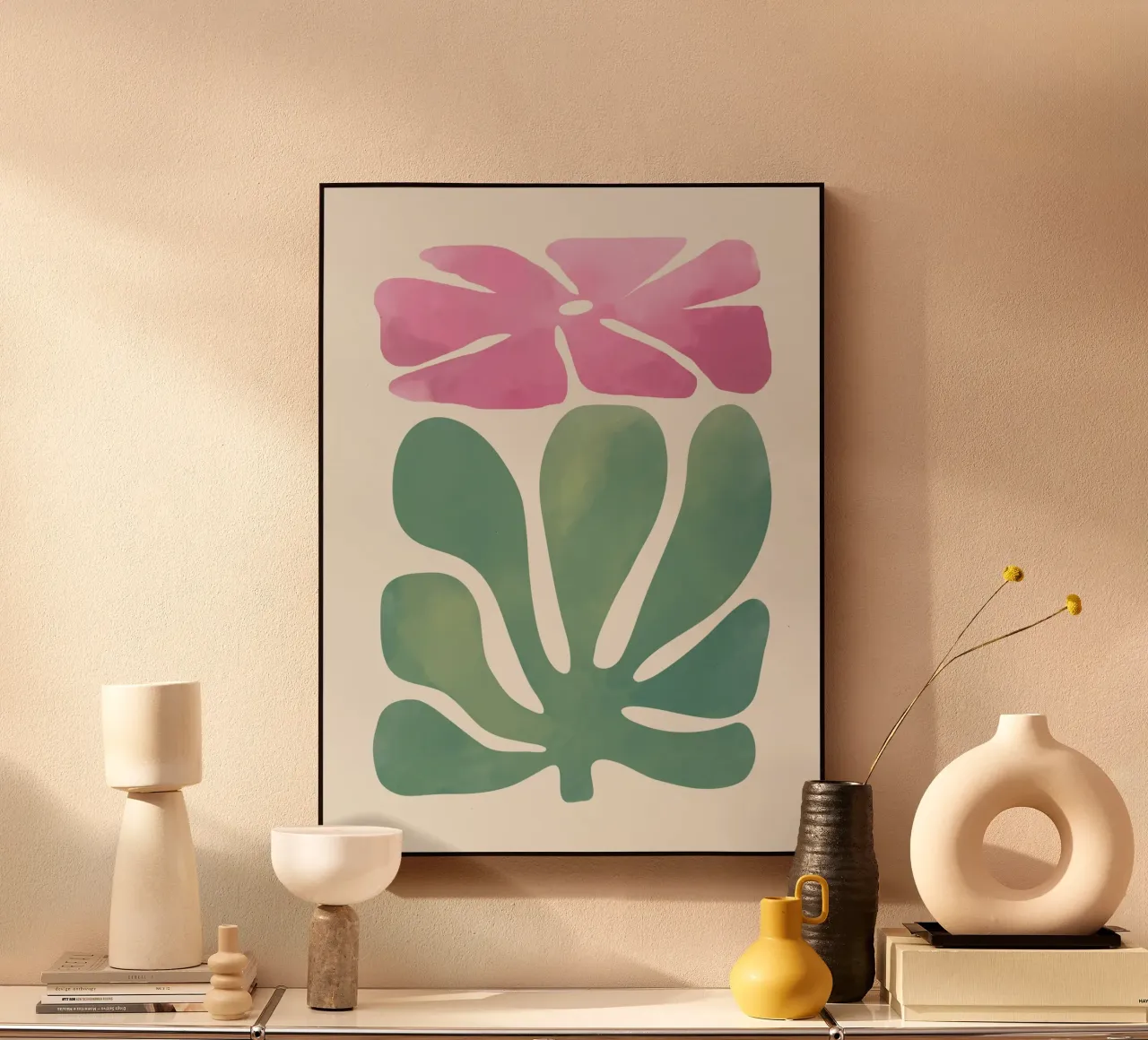 Fiore acquerellato plexiglass da Little Dean