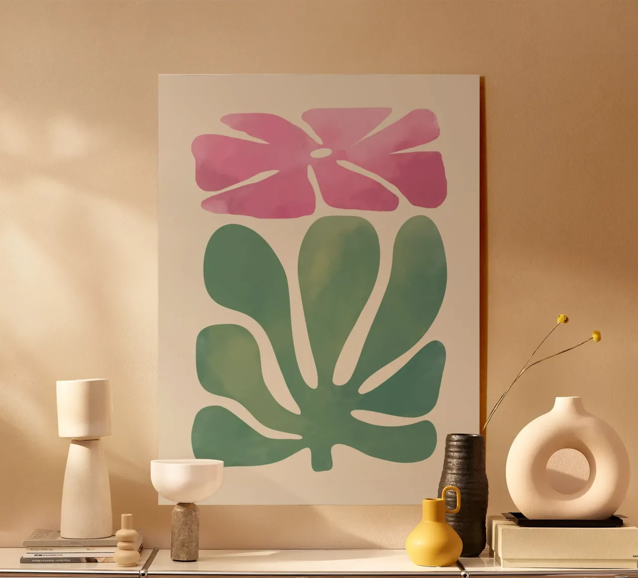 Fiore acquerellato plexiglass da Little Dean