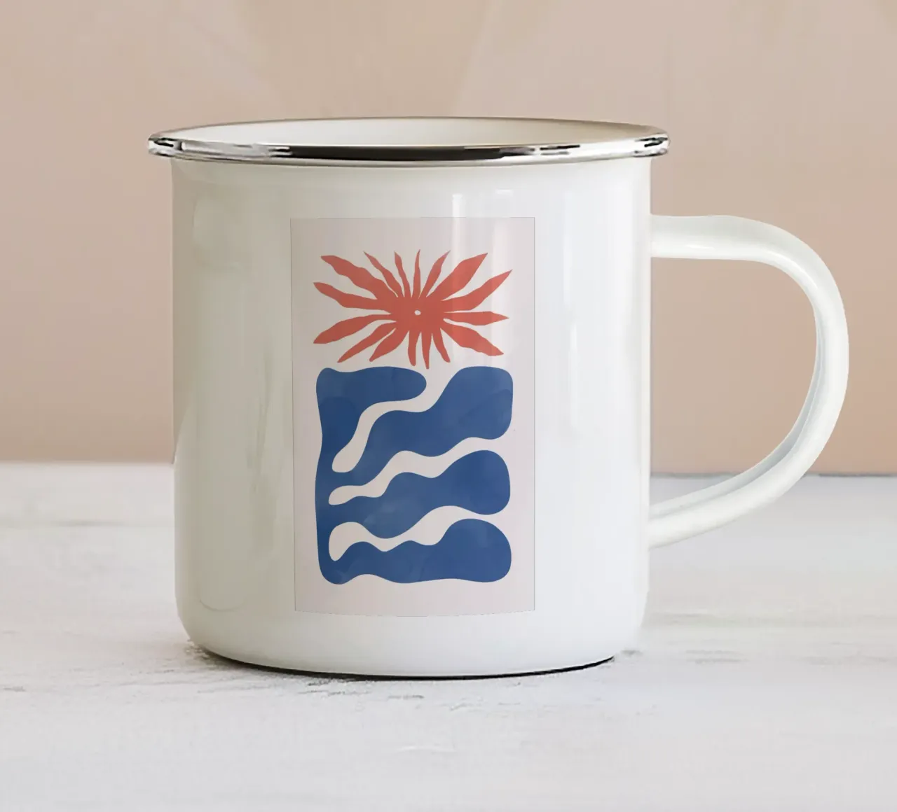 Fiore acquerello 02 tazza in smalto da Little Dean