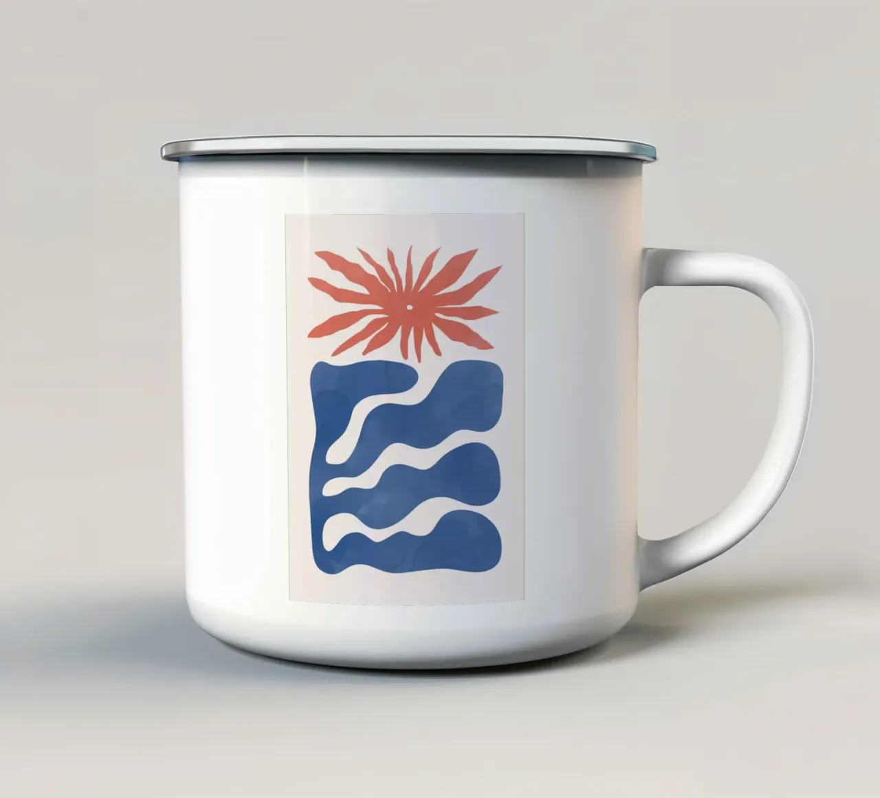 Fiore acquerello 02 tazza in smalto da Little Dean