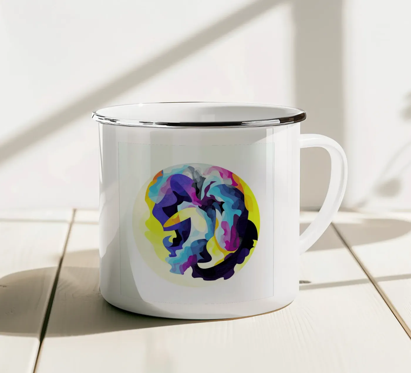 Finding Light emaille mok van Abstract Joy