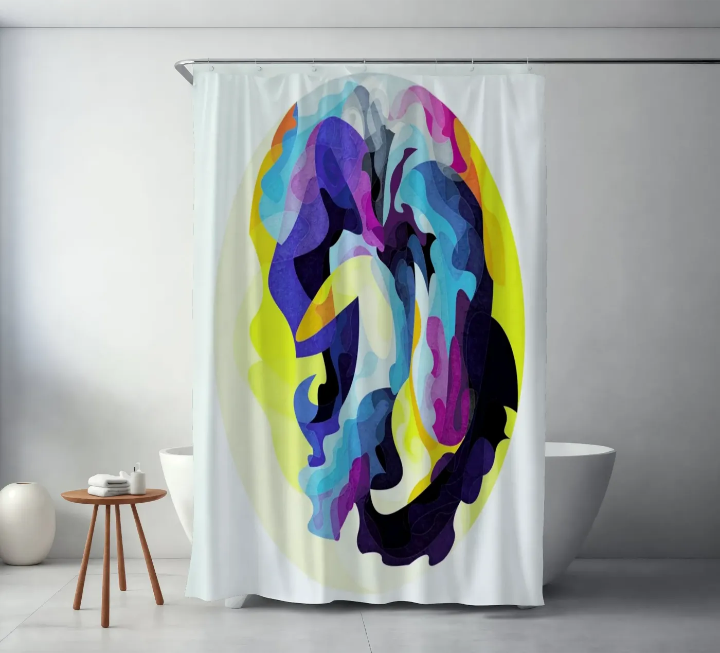 Finding Light Duschvorhang von Abstract Joy