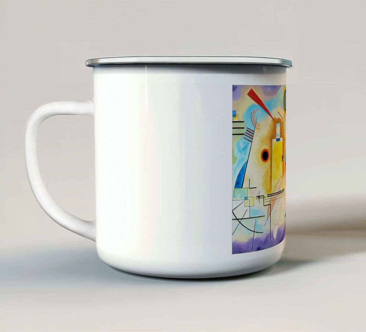 Yellow, Red And Blue tazza in smalto da Alana Gallerie