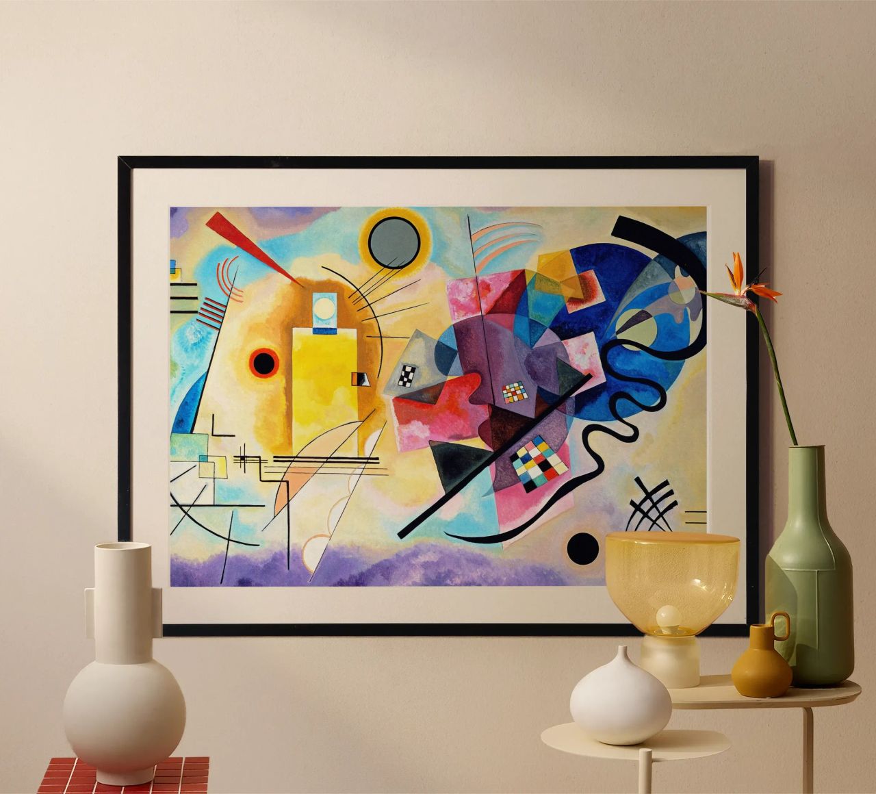 Yellow, Red And Blue poster van Alana Gallerie