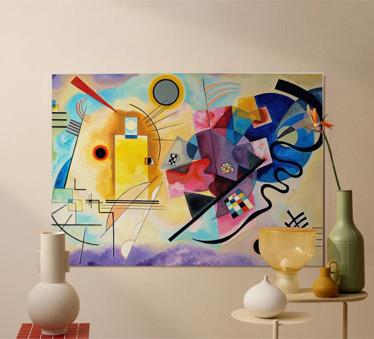 Yellow, Red And Blue poster van Alana Gallerie