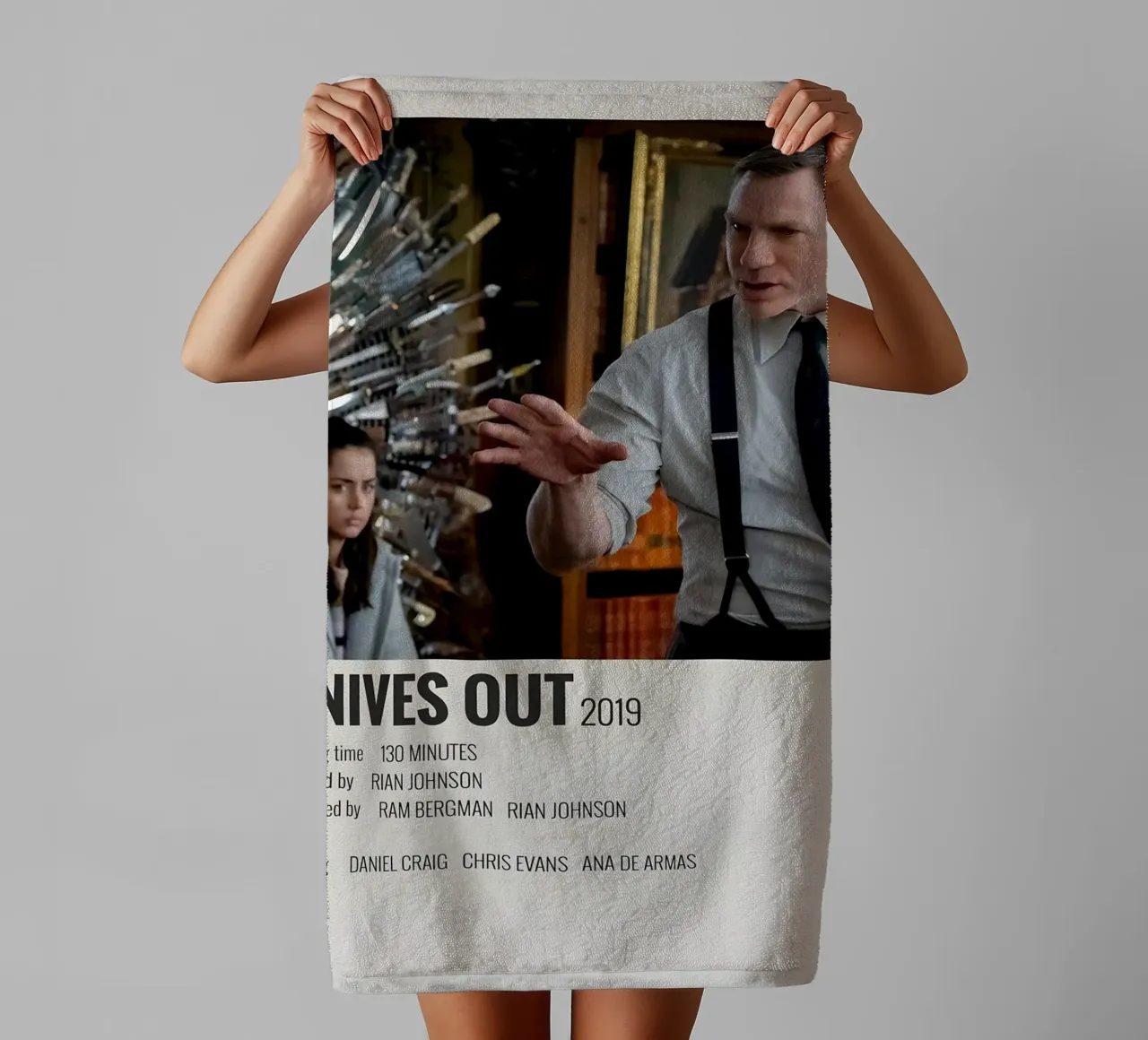 KNIVES OUT 2019 towel by MVFminimalist