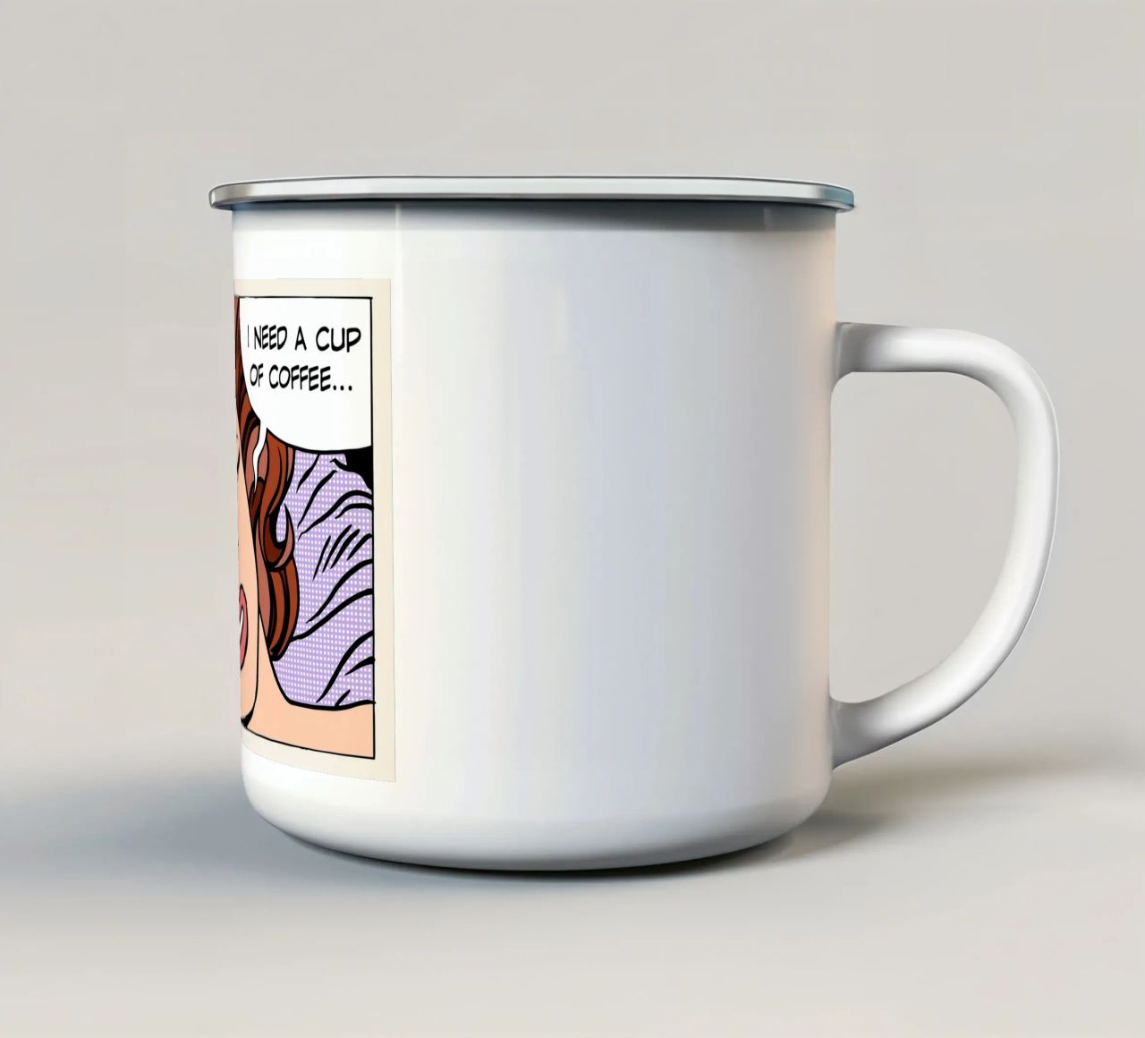 I Need A Cup Of Coffee tazza in smalto da Todeo gallerie